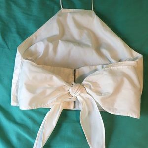 Bow/halter crop top